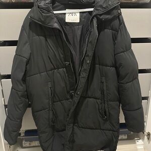 Zara Men's Dark Puffer Coat